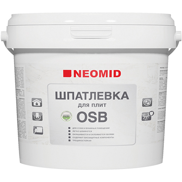 Шпатлёвка для плит OSB Неомид 7 кг