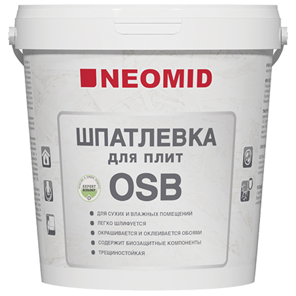 Шпатлёвка для плит OSB Неомид 1,3 кг